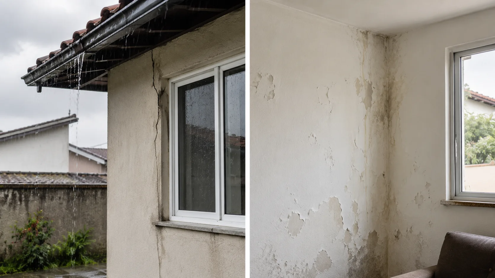 umidade e infiltração na área externa
