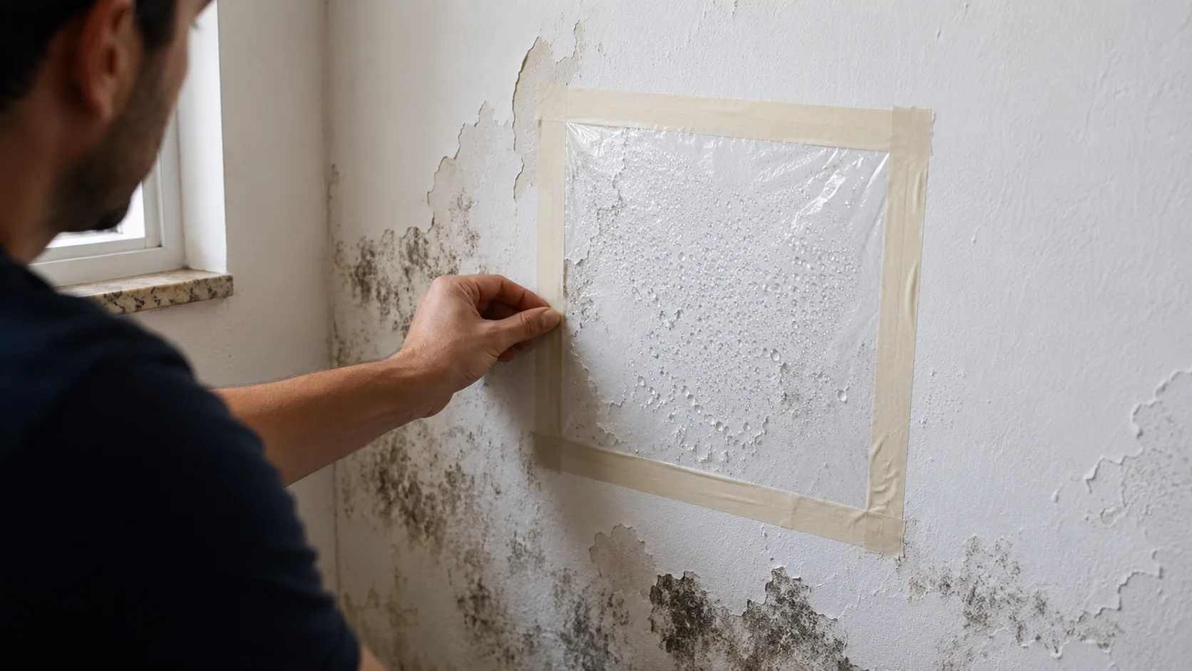 teste do mofo com plastico leo tintas
